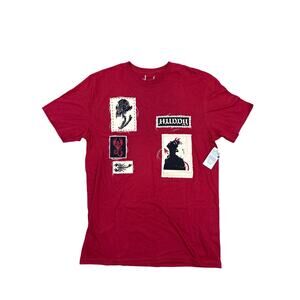 Huddy patch graphic Medium zumiez red shirt streetwear artist rap merch